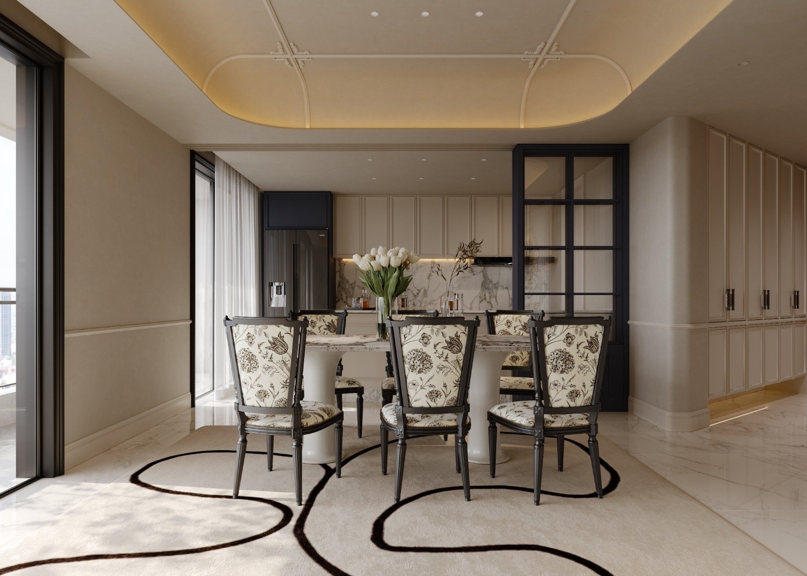 3 bedroom apartments for sale in Westlands brookside oak dining area