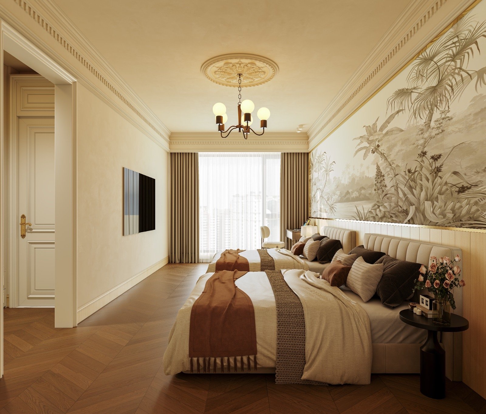 3 bedroom apartments for sale in Westlands brookside oak master bedroom side view