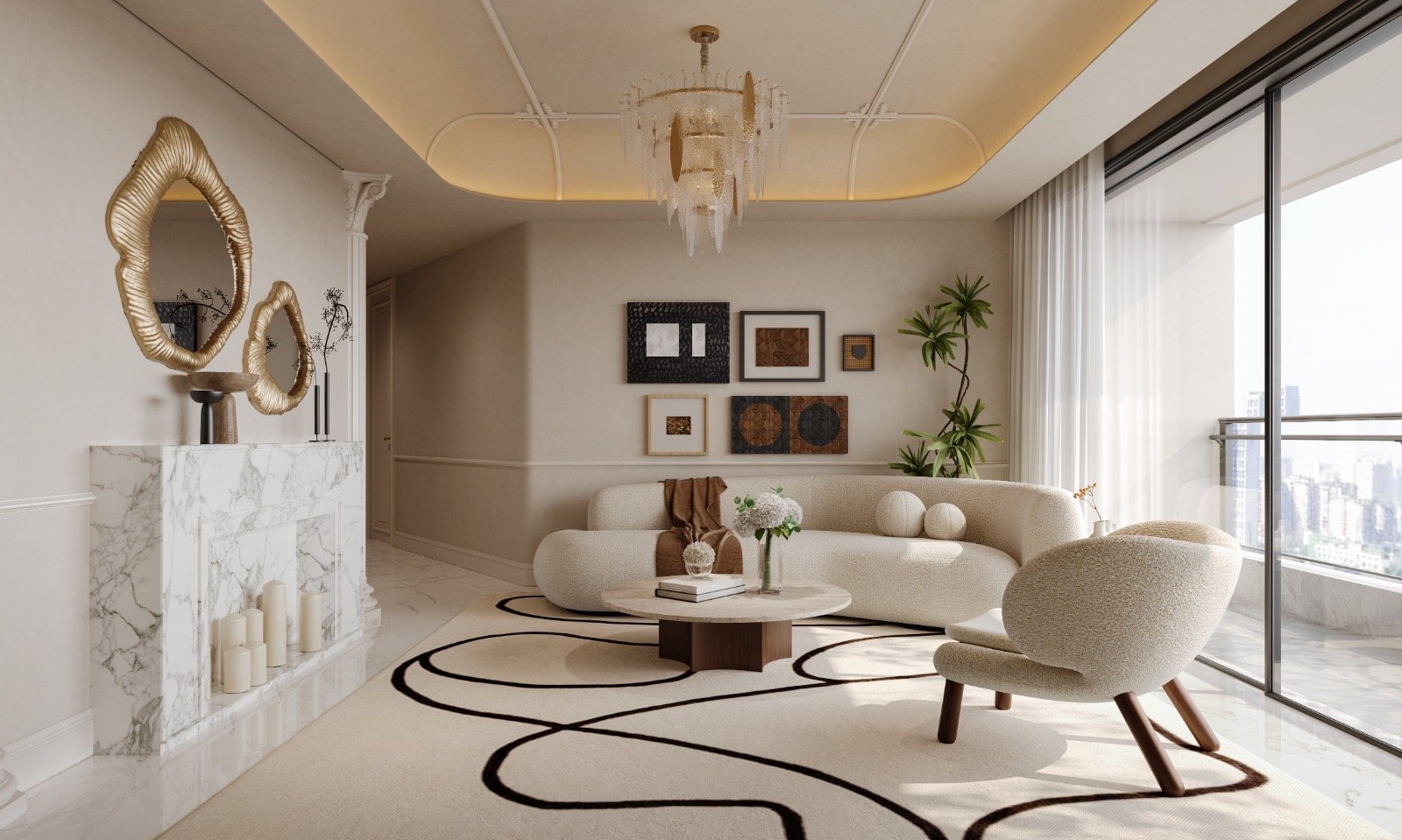 3 bedroom apartments for sale in Westlands brookside oak living room 2