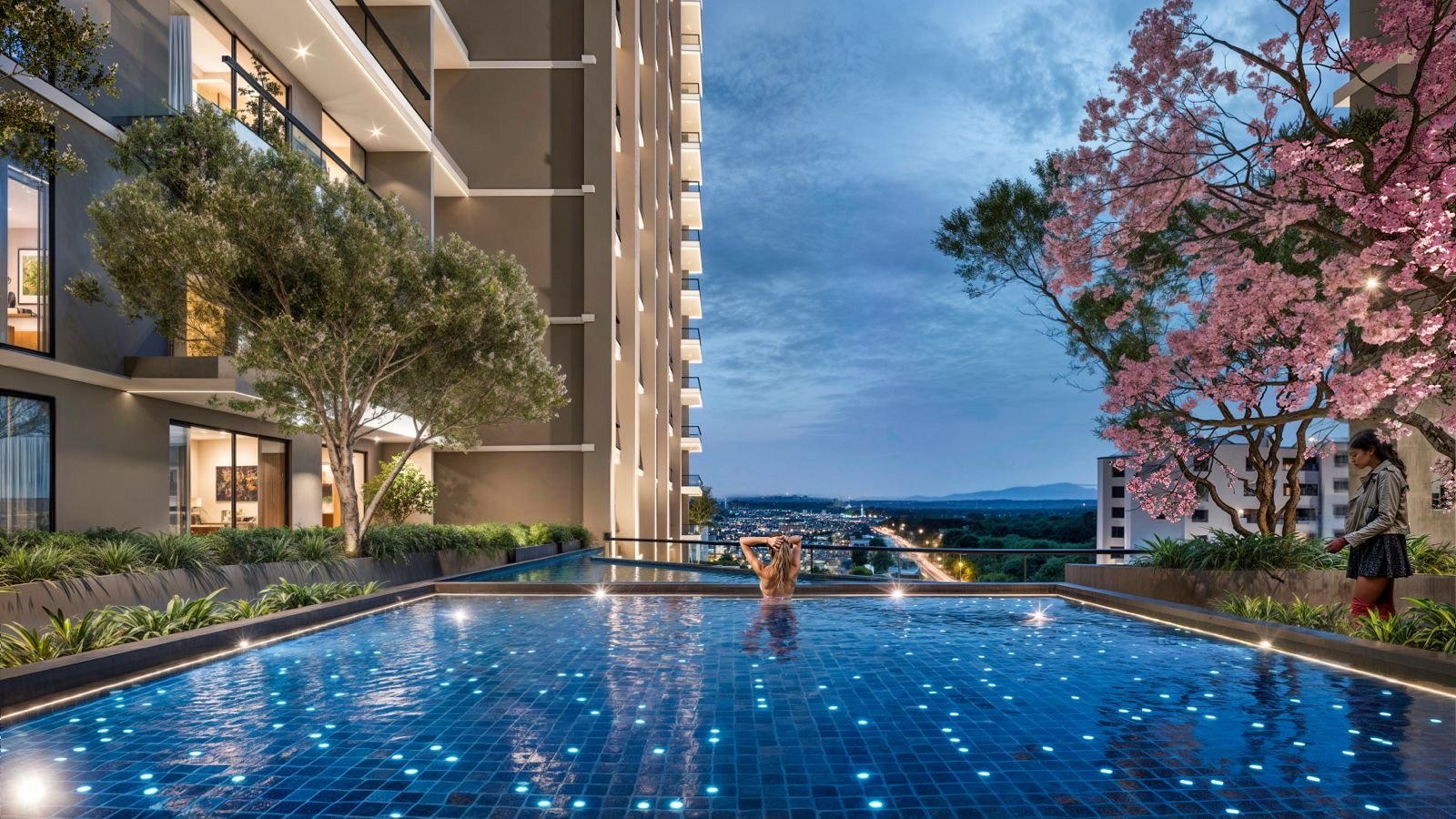 4 bedroom apartments for sale in kilimani serene manor swimming pool front side