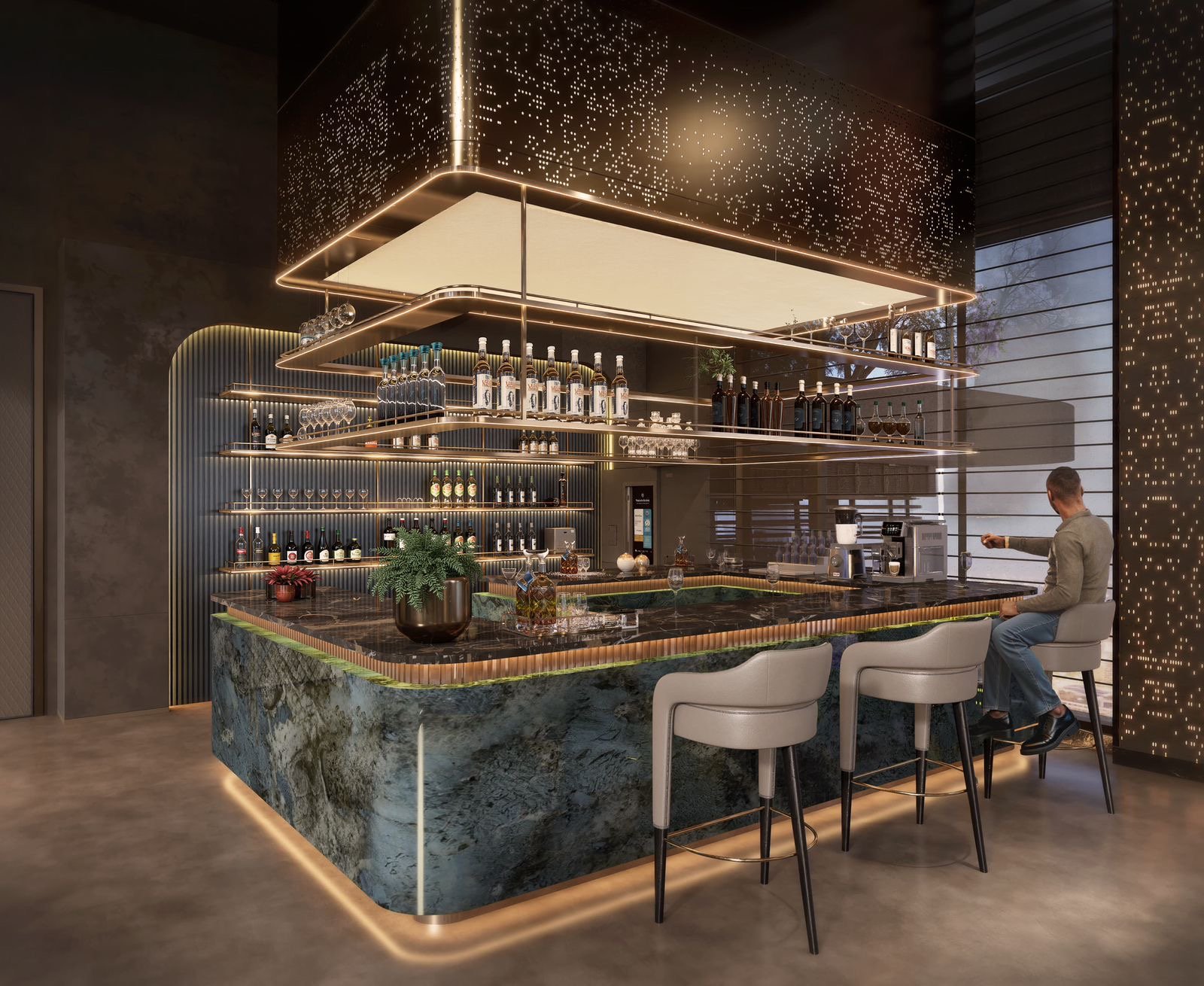 3 bedroom apartments for sale in westlands galaxy one bar area