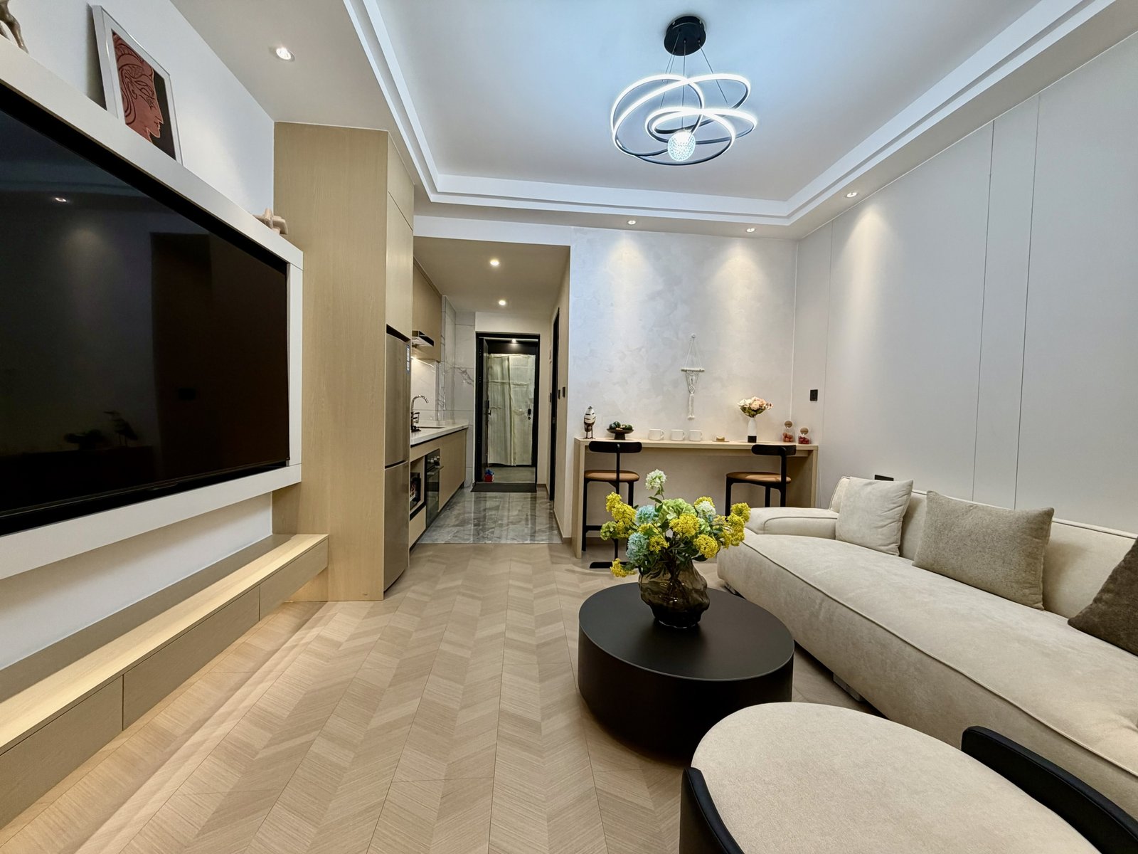 mini 1 bedroom apartments for sale in westlands diplomat residency livingroom television