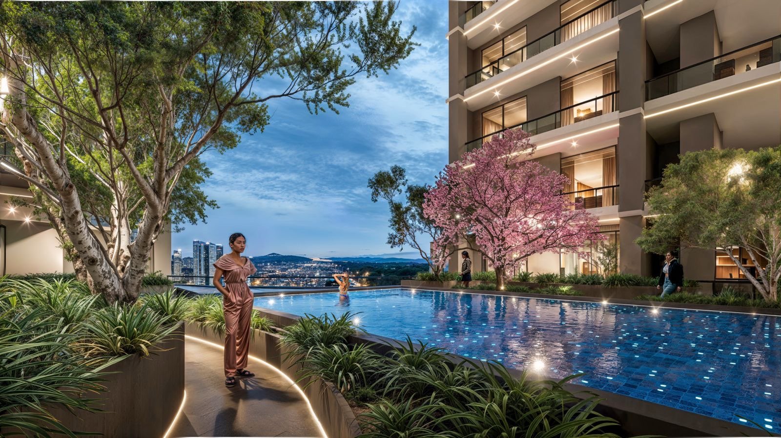 4 bedroom apartments for sale in kilimani serene manor swimming pool back side