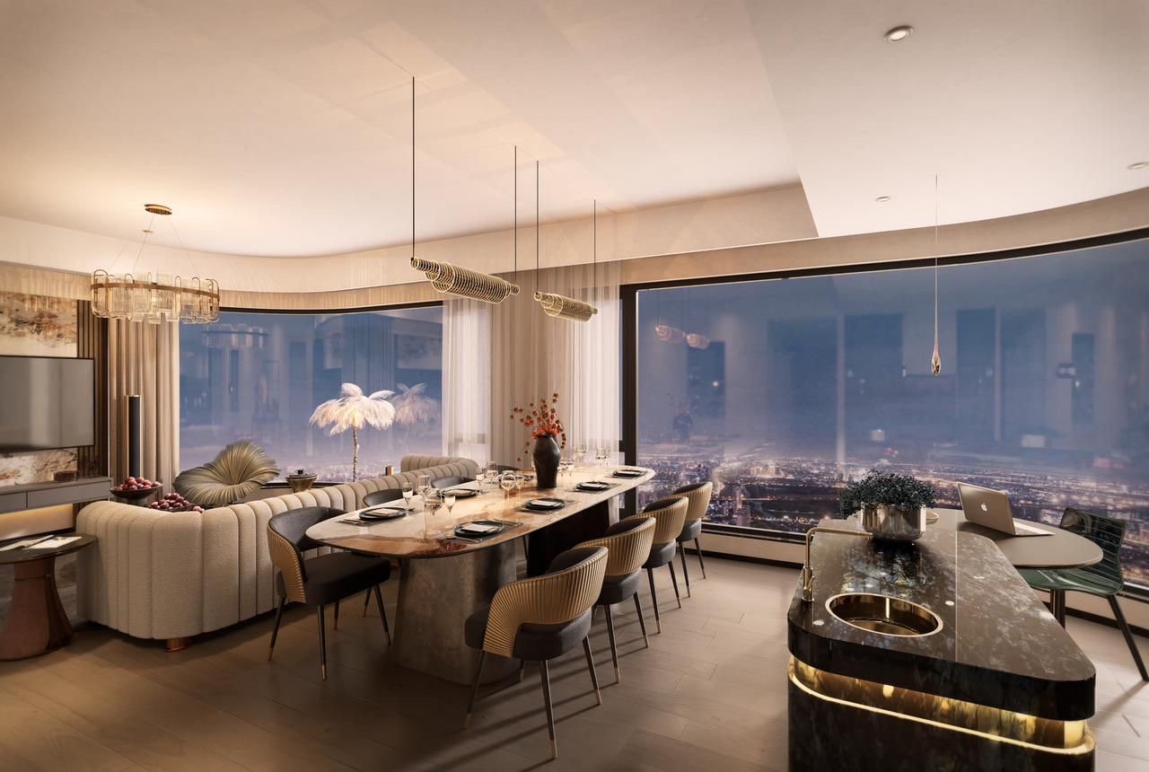 3 bedroom apartments for sale in westlands galaxy one dining area and living room angle view