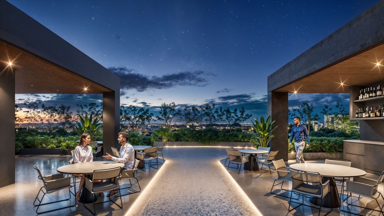 serene manor apartments in kilimani rooftop lounge