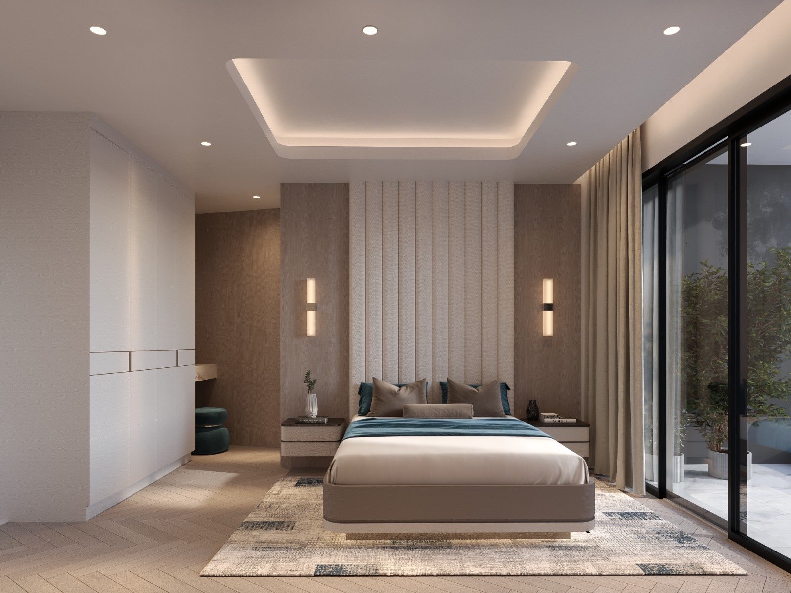 Cheval apartments in riverside guest bedroom