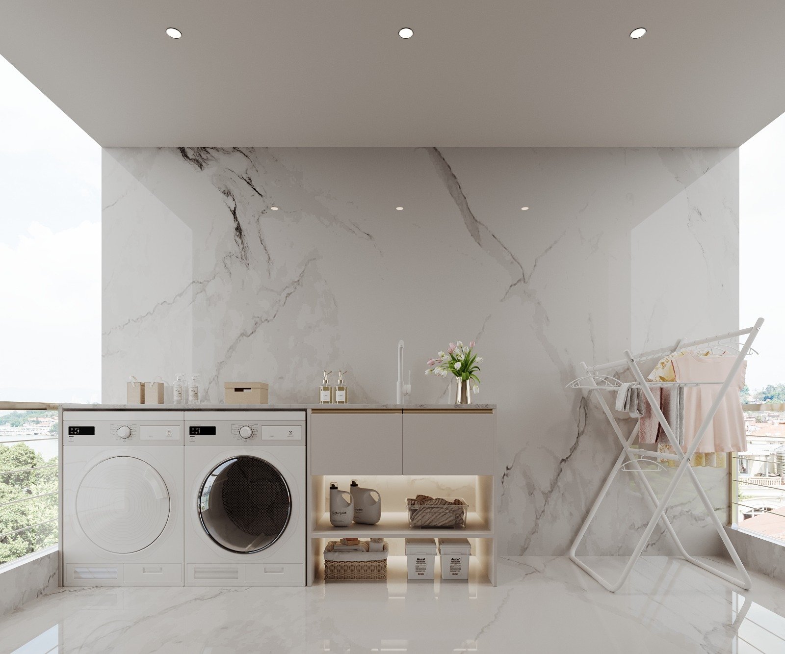 luna oak apartments in kilimani laundry area