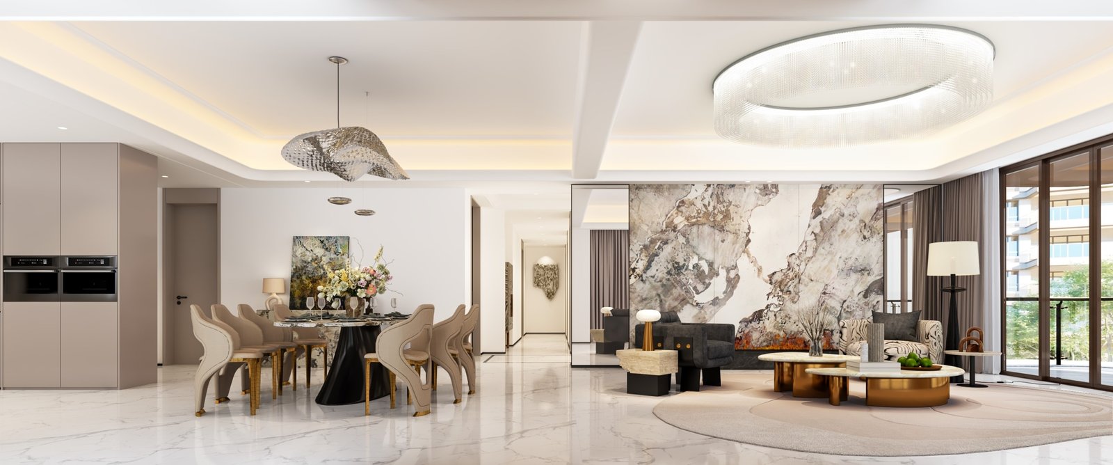 golden hill apartments in westlands living and dining area