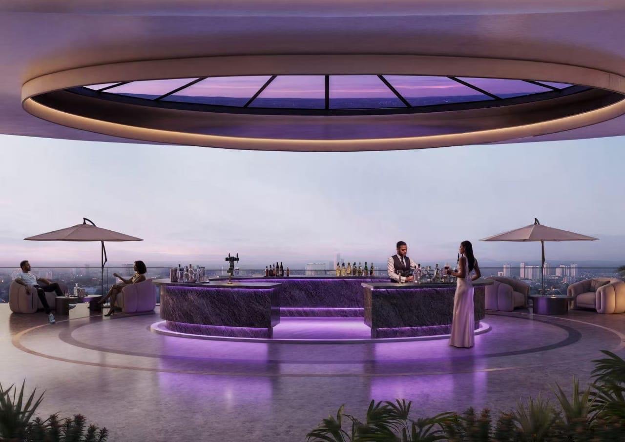 amethyst springs apartments in kilimani rooftop bar