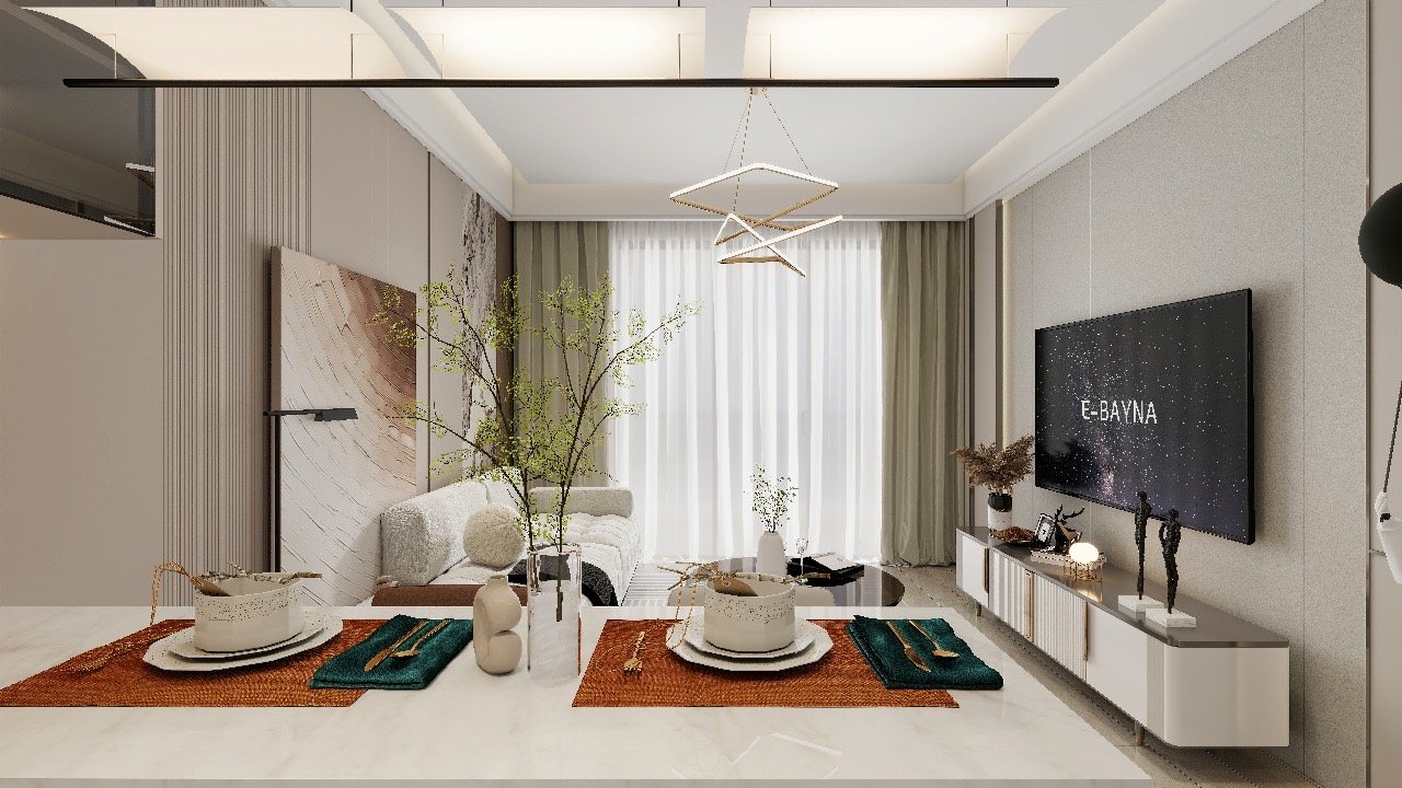 3 Bedroom Apartments in Westlands living room side view
