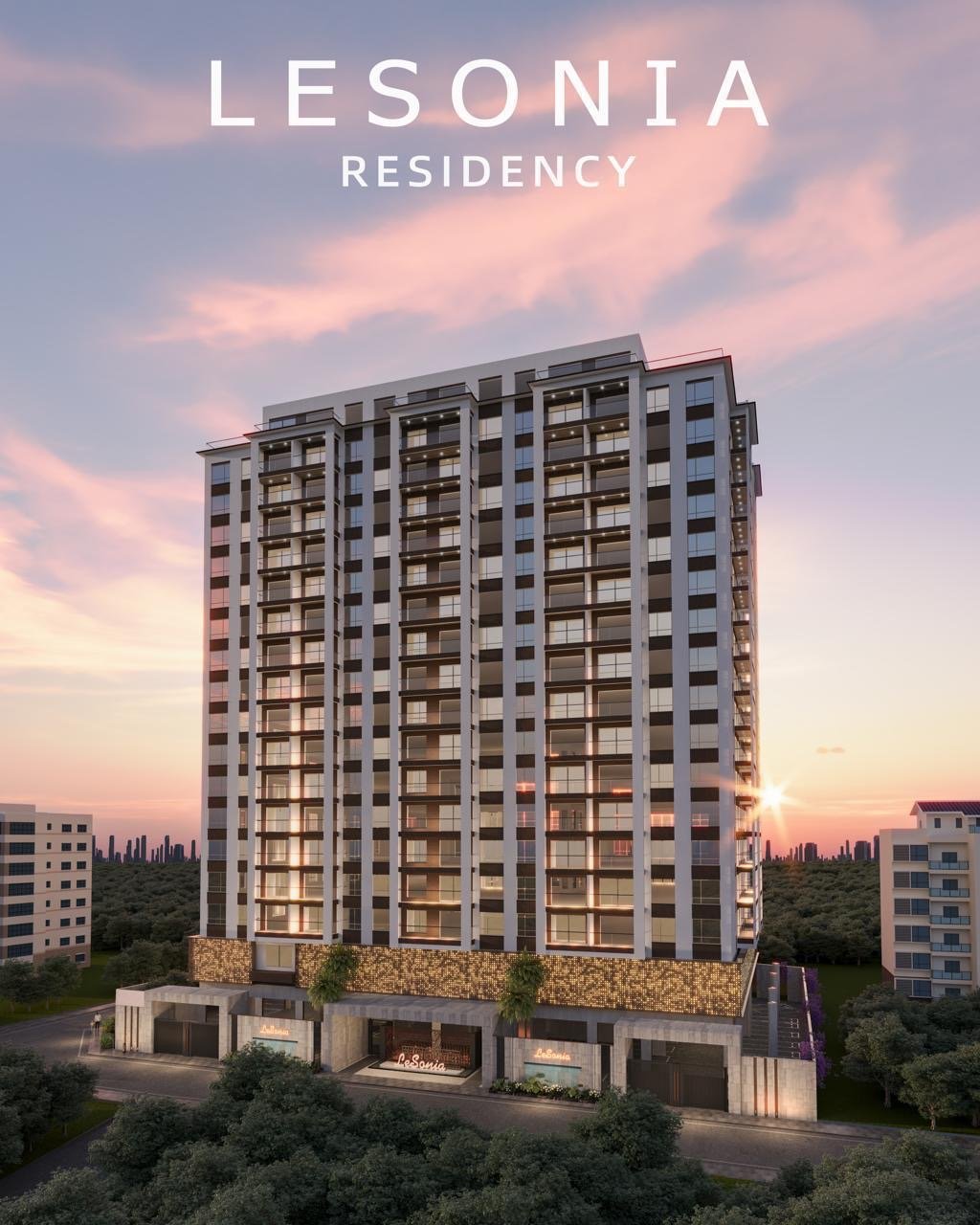 Exterior view of Lesonia Apartments in Kileleshwa