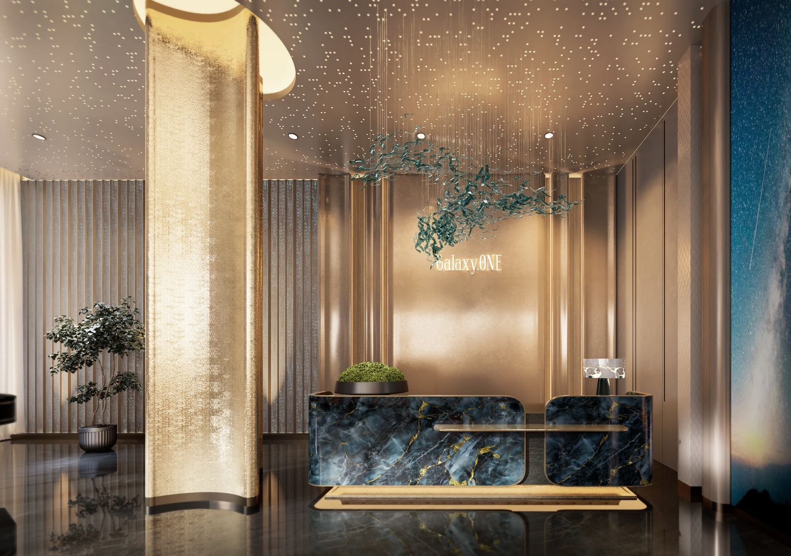 Galaxy One Apartments in Westlands reception