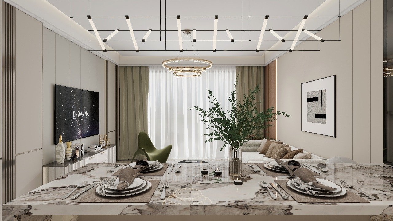 3 Bedroom Apartments in Westlands living room front view