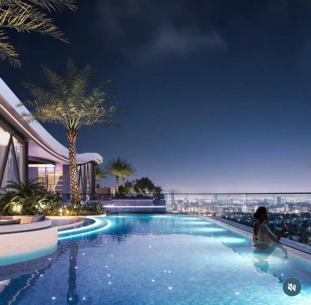 amethyst springs apartments in kilimani swimming pool night