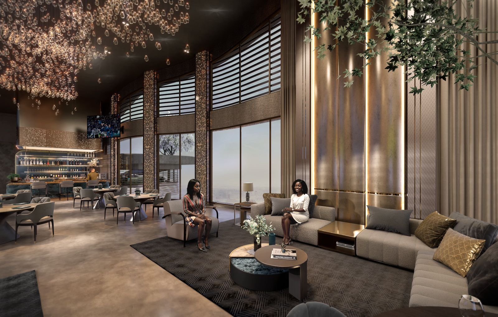 entertainment area Galaxy One Apartments