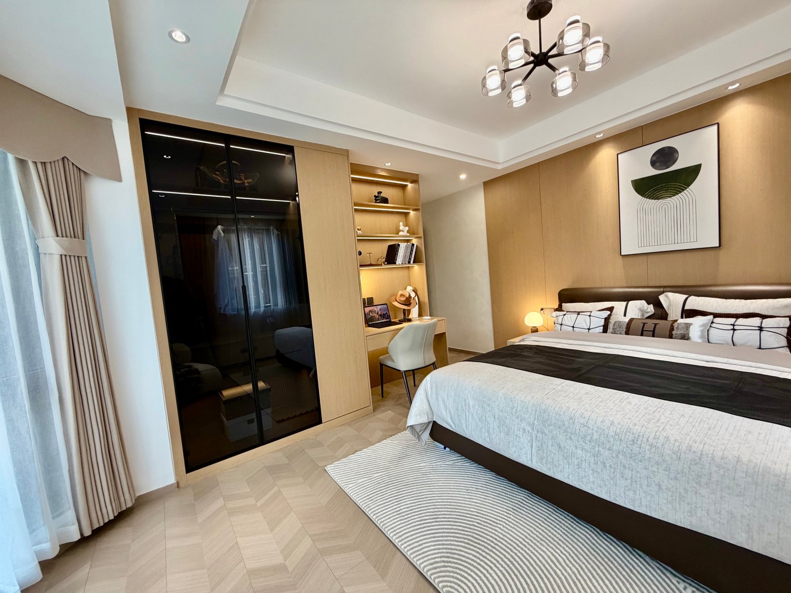master bed bed view Diplomat Residency Apartments