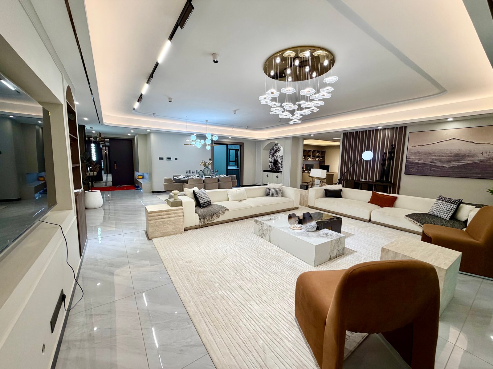 Crystal Oak 5 bedroom Apartments in Kileleshwa livingroom front view