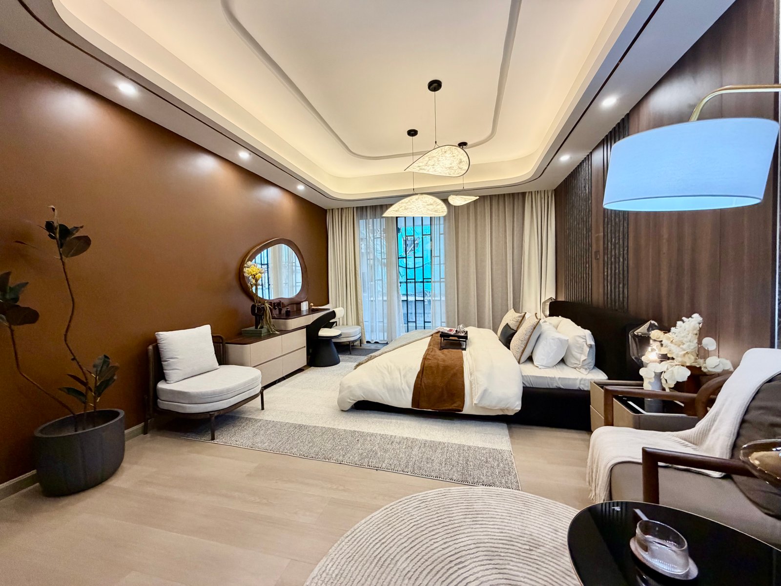 master bedroom in crystal oak kileleshwa