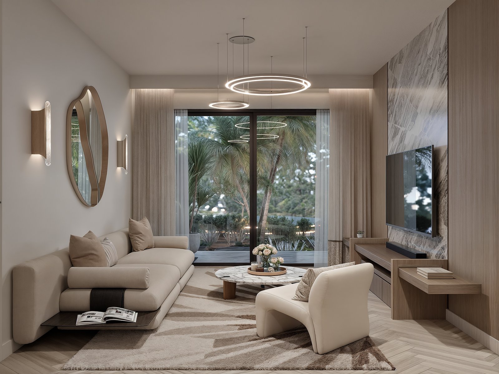 Hephe Palace Apartments in Westlands living room