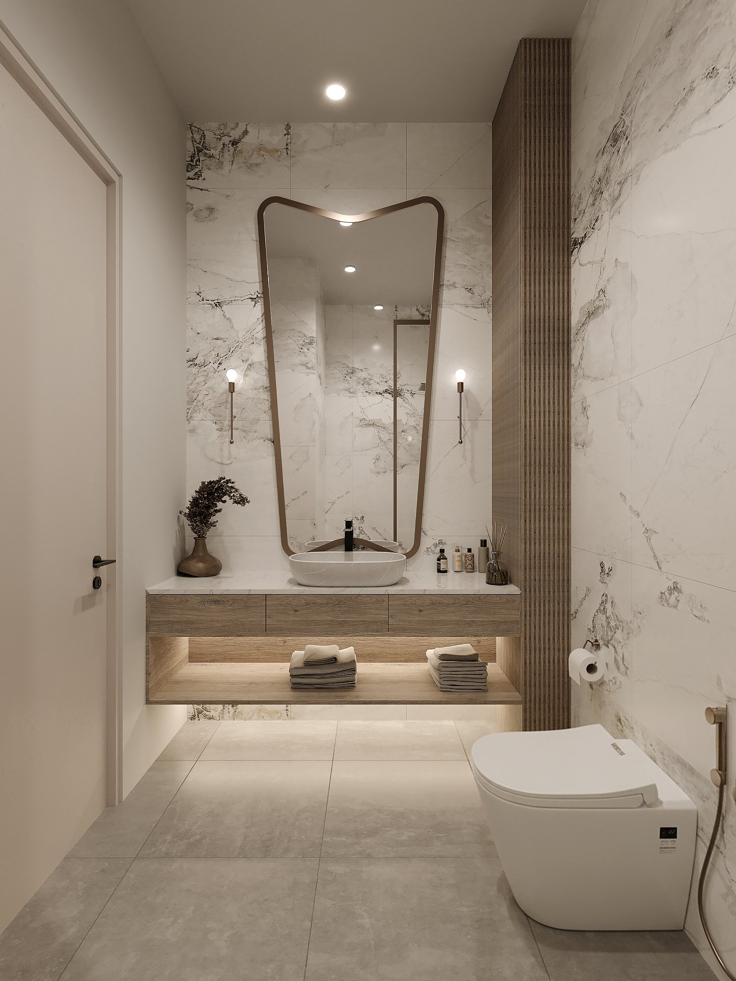 master bath Hephe Palace Apartments in Westlands