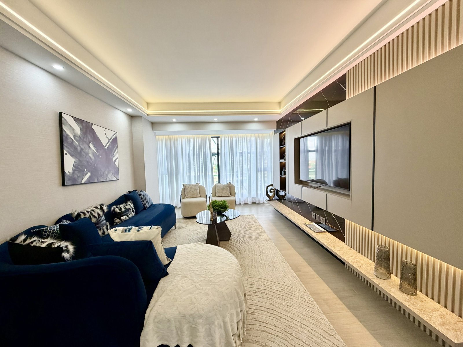 montbleu apartments for sale in westlands livingroom front view