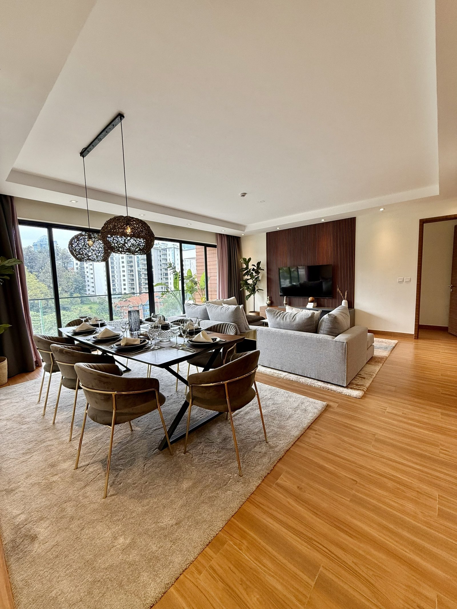 saruni apartments in riverside dining and living room
