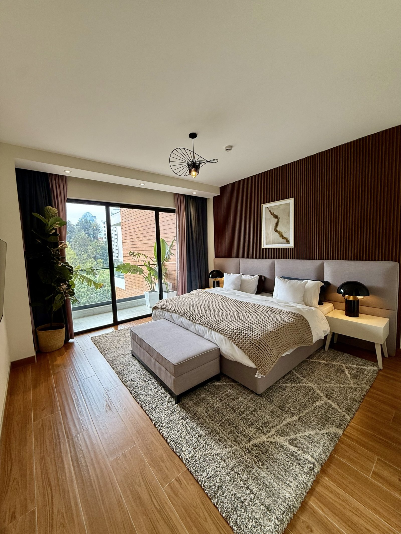 saruni apartments in riverside master bed