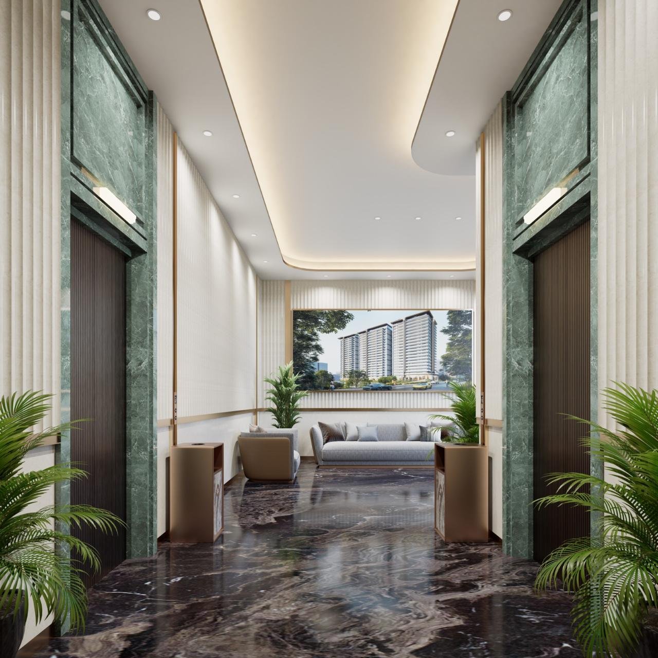 3 bedroom apartments at executive suites lift lobby
