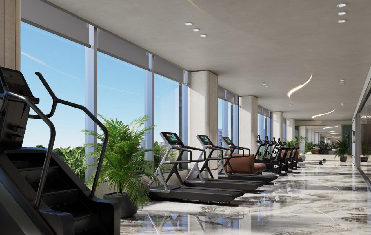 3 bedroom apartments at executive suites gym treadmill area