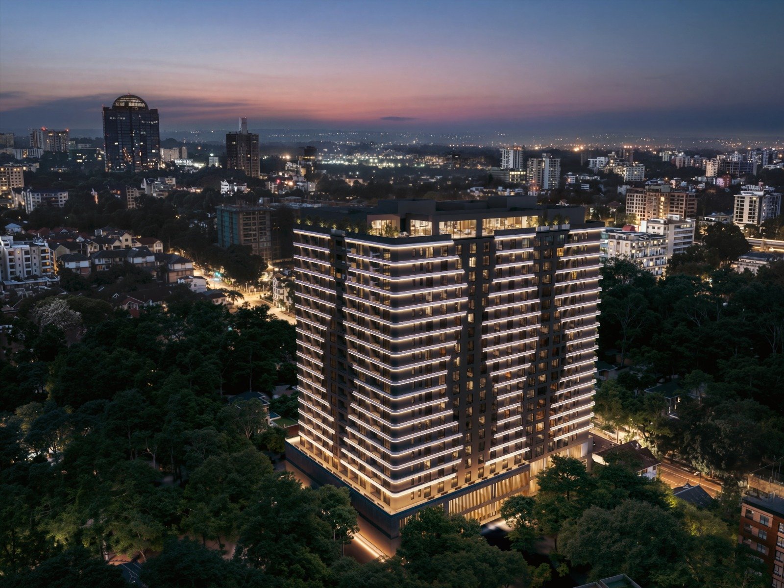 marina bay 3 apartments in westlands exterior top view