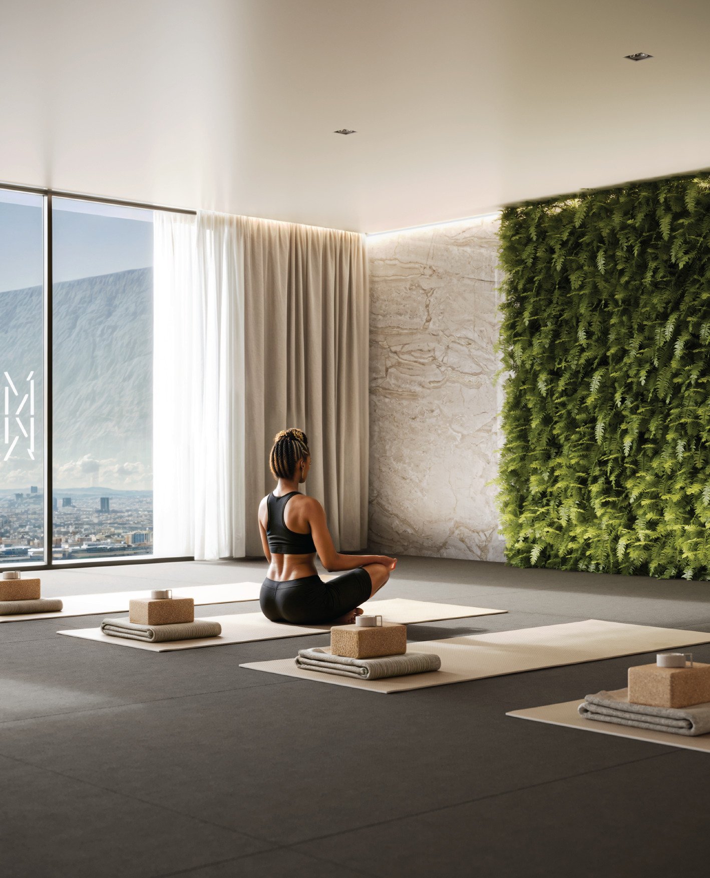yoga room Marble West Apartments in Westlands