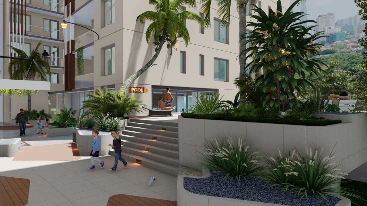 highpoint 336 apartments in kilimani courtyard