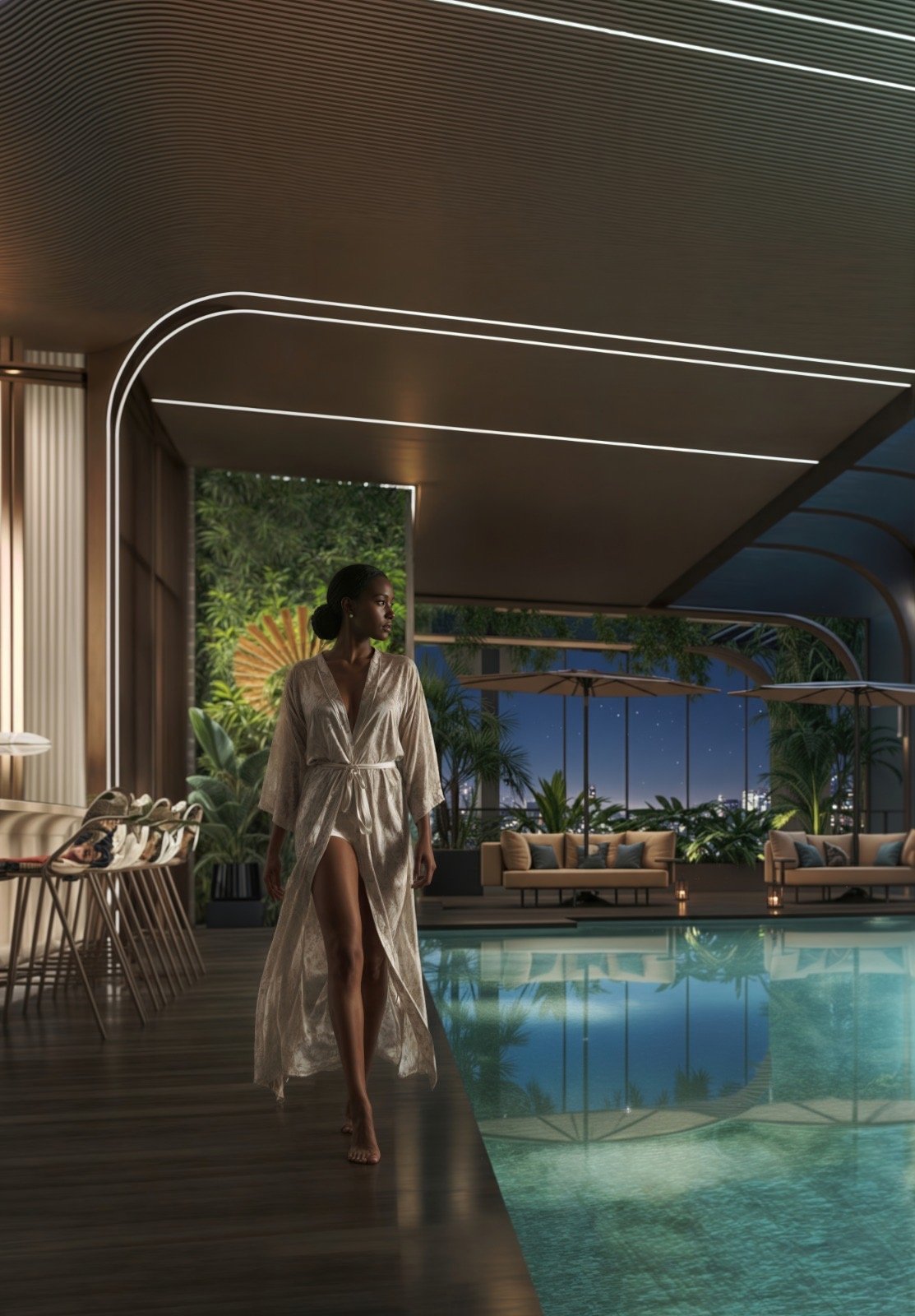 morvara apartments in westlands swimming pool walkway