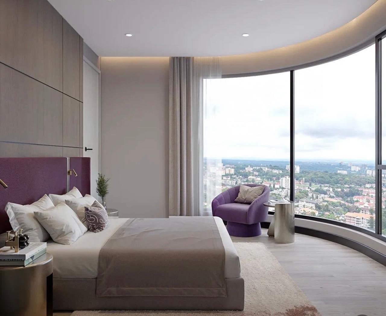 amethyst springs apartments in kilimani master bed