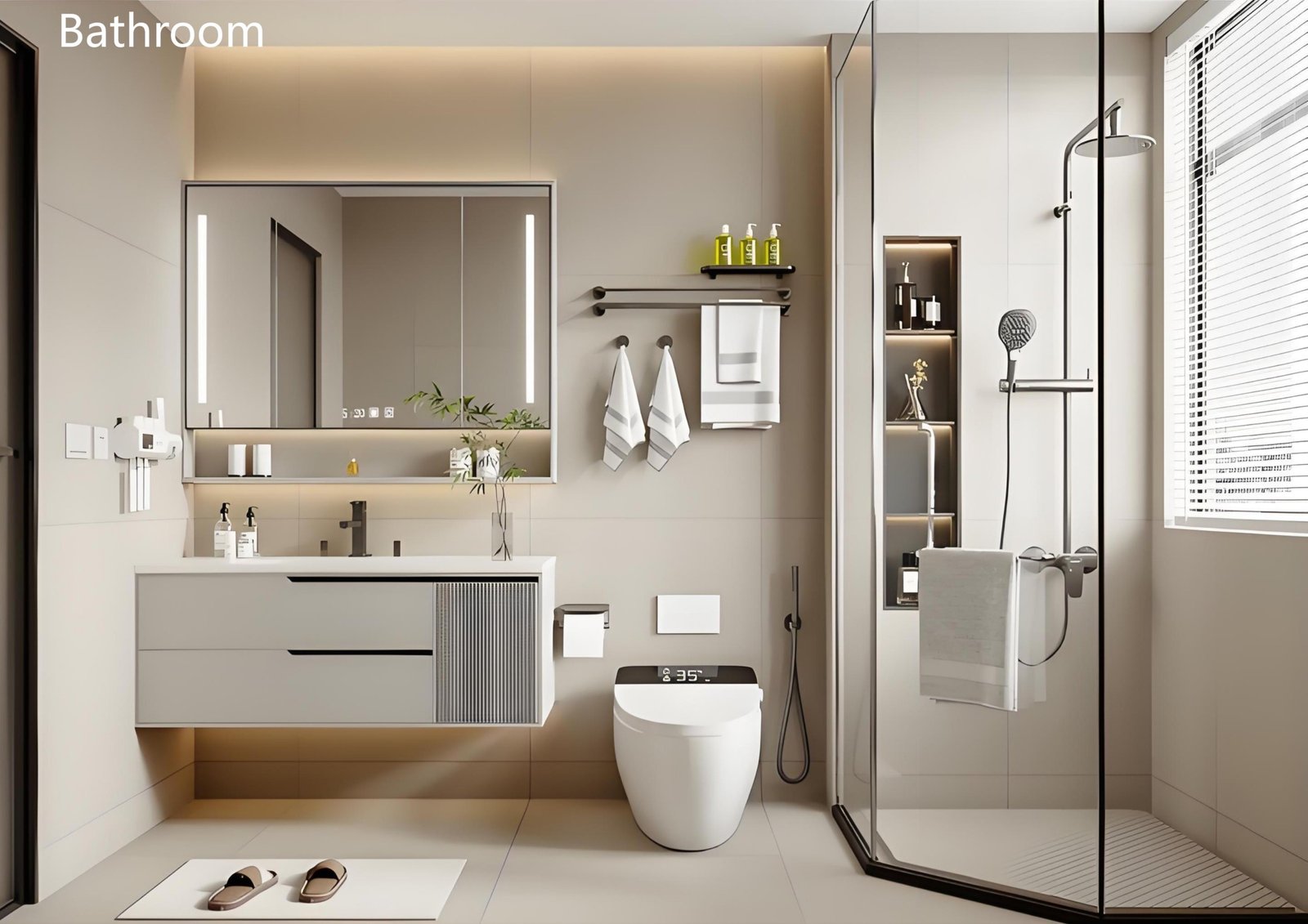 Luster Arbor Apartments mater bathroom