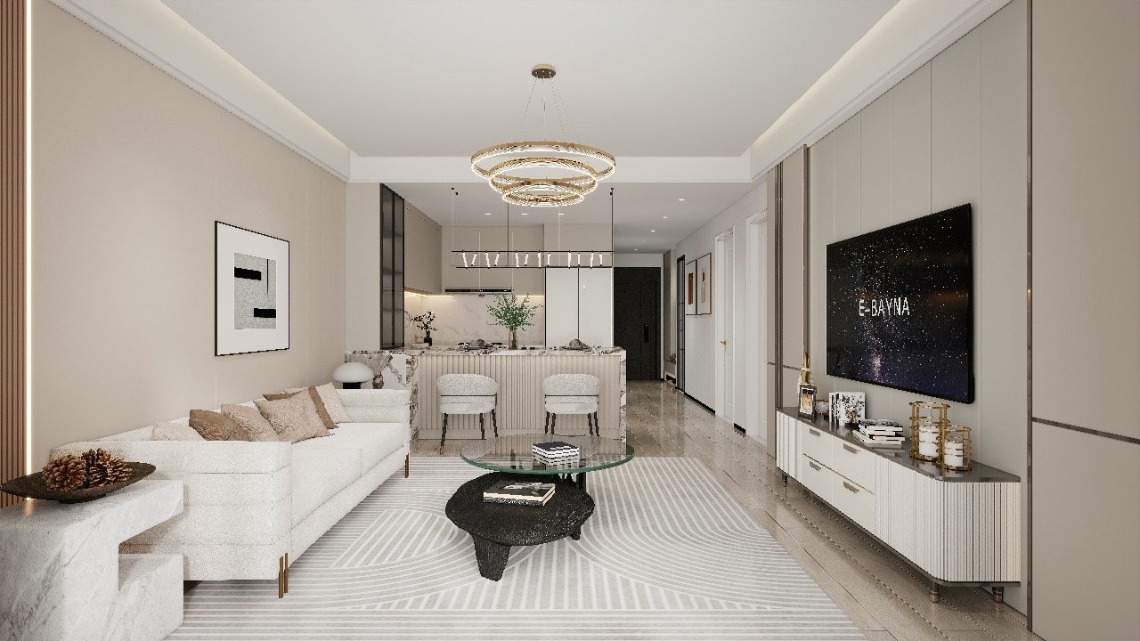 3 Bedroom Apartments in Westlands living room side view