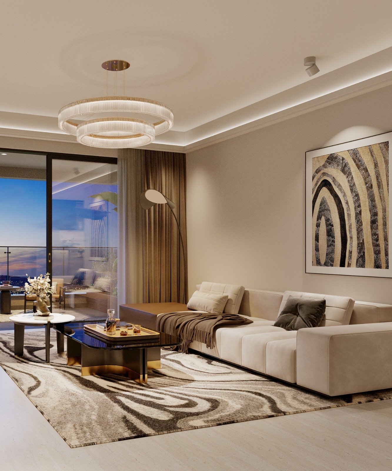 Living Room Of 3 Bedrooms At Serene Boutique Residency In Kilimani