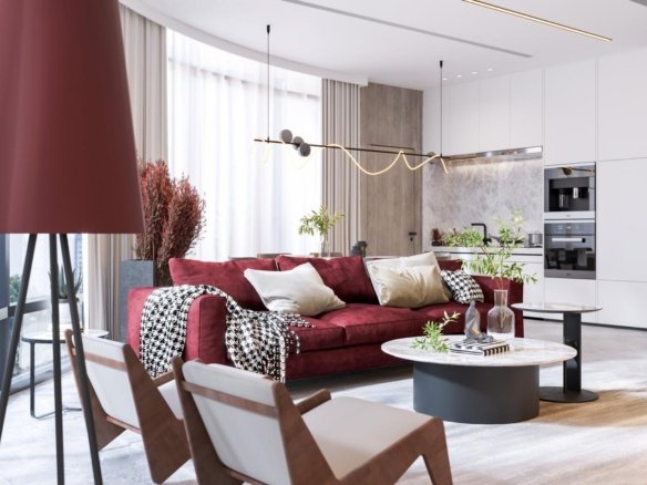 Stylish Living Room Area At Fountain Residence In Kilimani