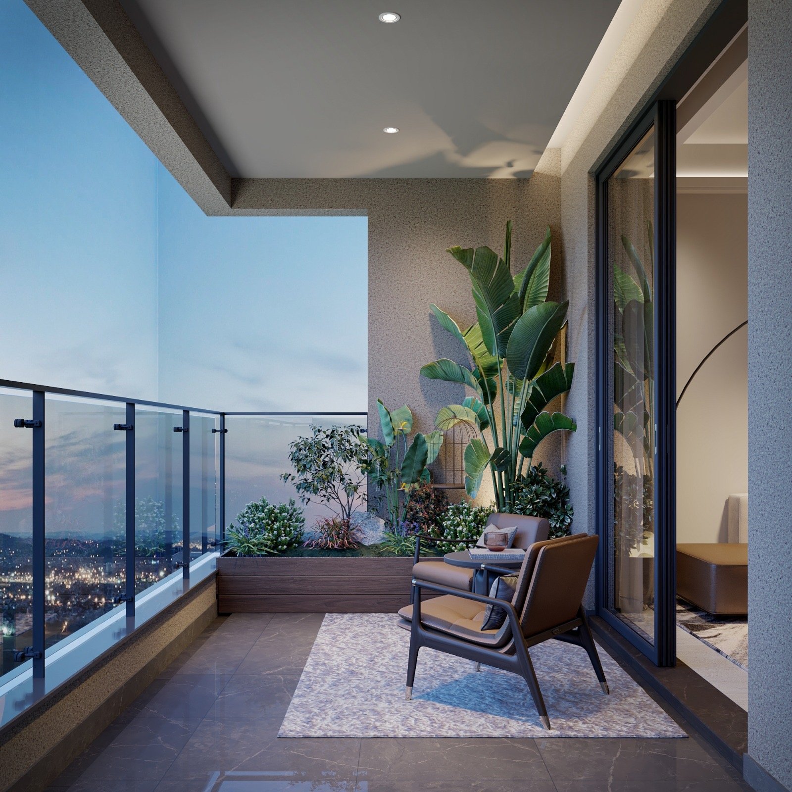 Peacefull Balcony Sitting Area Of 1 Bedrooms At Serene Boutique Residency In Kilimani