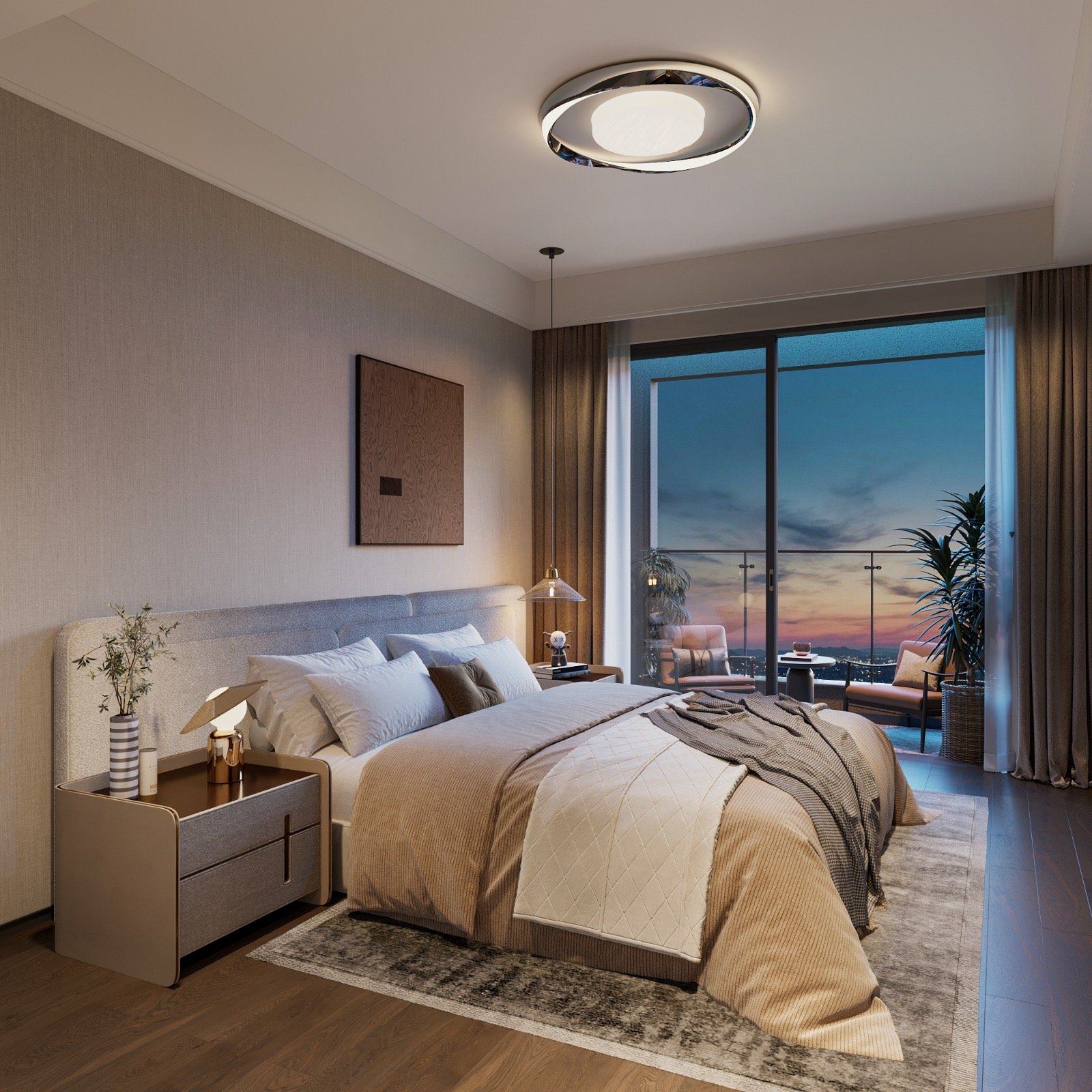 Elegant Bedroom At Serene Boutique Residency In Kilimani