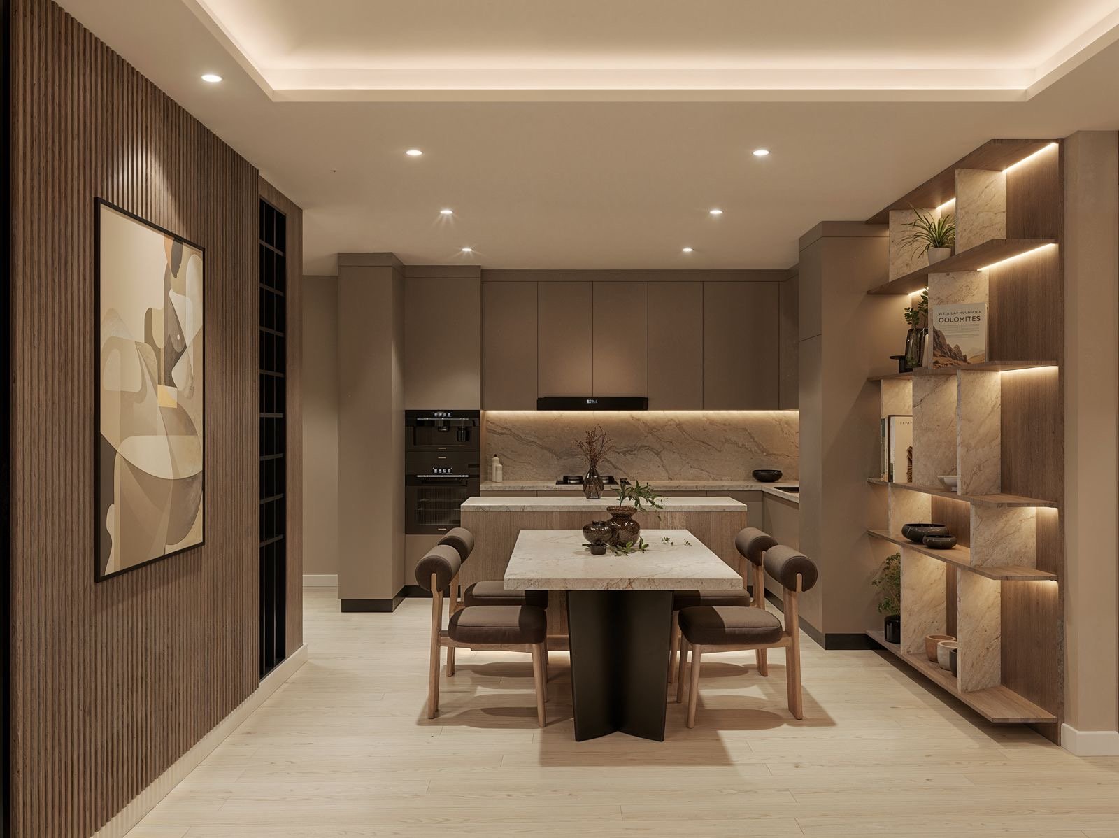 3 bedrooms at Ivy Park residences in kilimani kitchen
