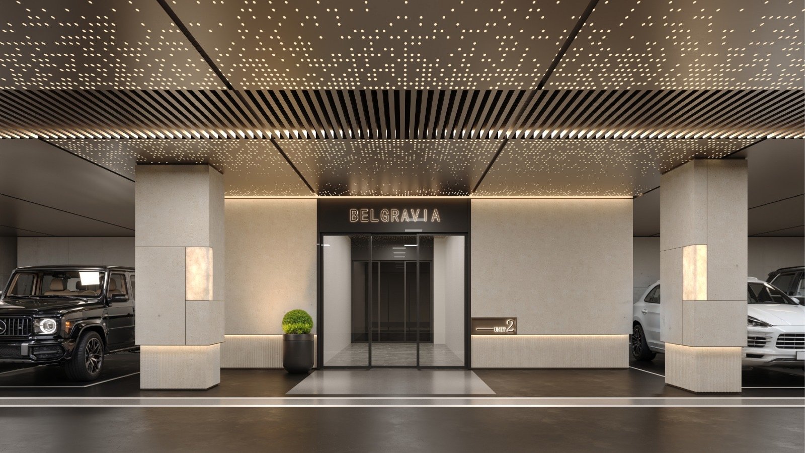 Modern Design Entrance Of 3 Bedrooms At Belgravia Place Apartments In Kilieleshwa