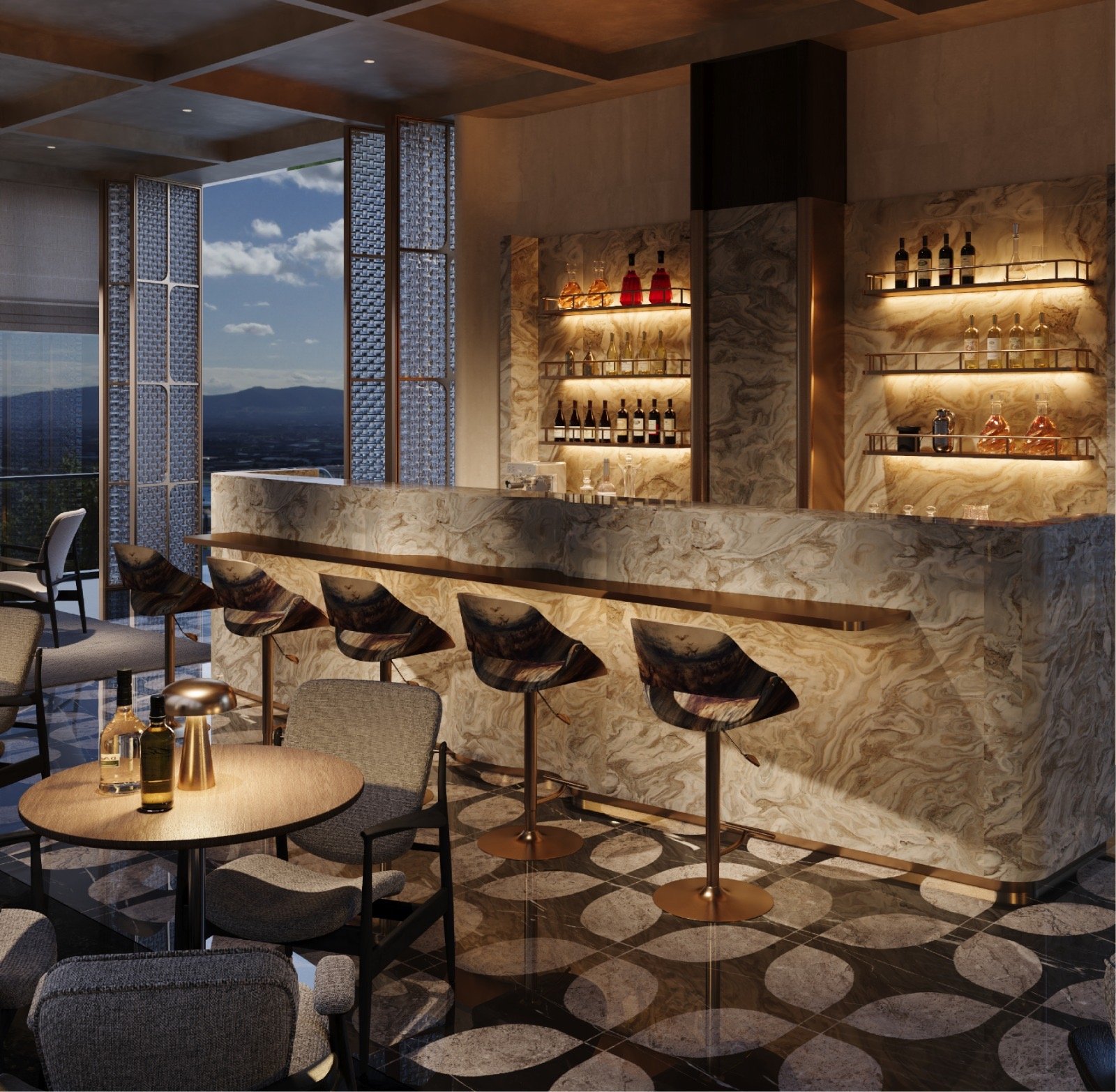 High End Cafe Bar Of 3 Bedrooms At Belgravia Place Apartments In Kileleshwa