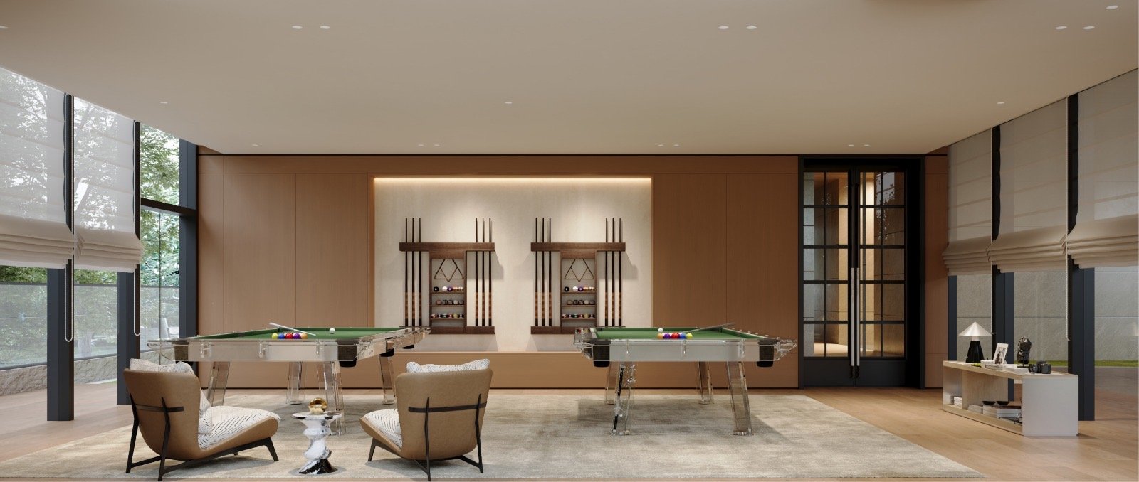 Spacious Gaming Room With Pool Table Of 3 Bedrooms At Belgravia Place Apartments In Kileleshwa