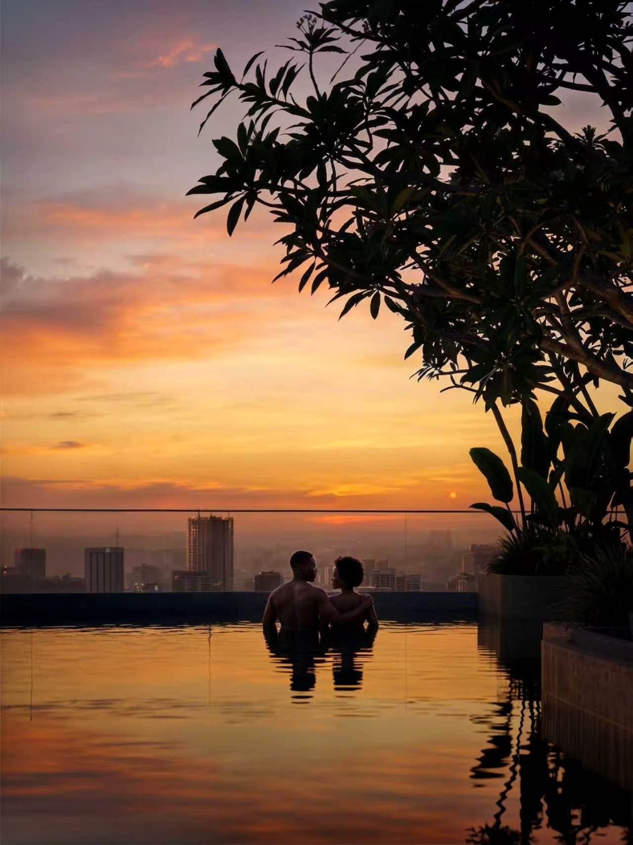 Peacefull Sunset Rooftop views Of 2 Bedrooms At Acacia Apartments In Kilimani
