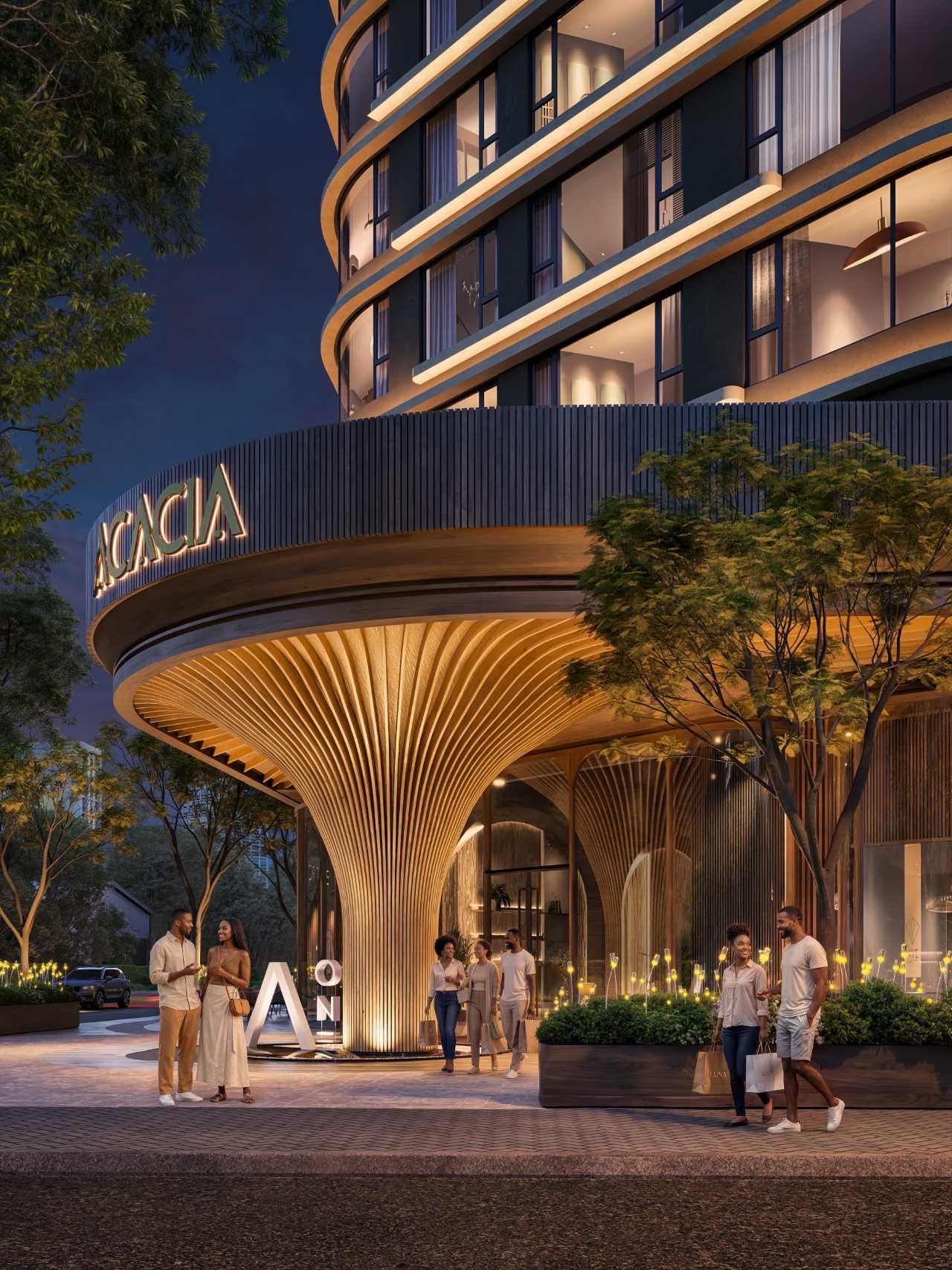 High End Main Entrance Side view At Acacia Apartments In Kilimani