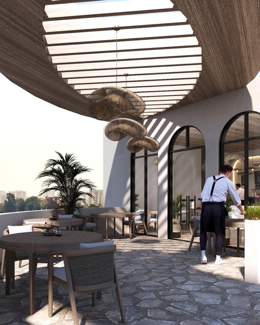 Stylish Rooftop Cafe With Paranomic Views Of 1 Bedrooms At Fountain Residences In Kilimani