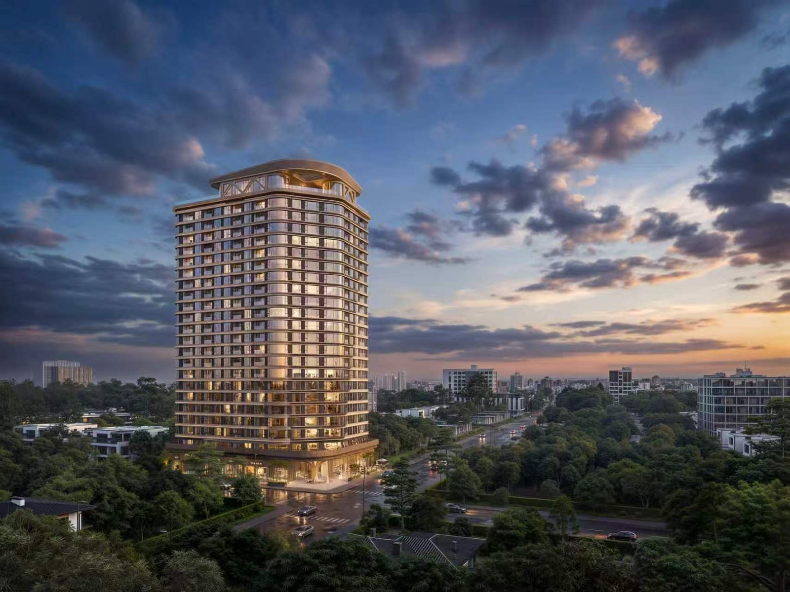 Exterior Sunset View At Acacia Apartments In kilimani
