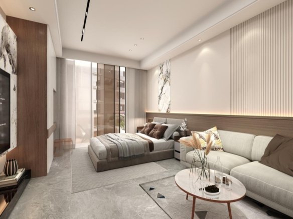 Bedroom And Living room Area Of 1 Bedrooms At Skyline Apartments In Kilimani