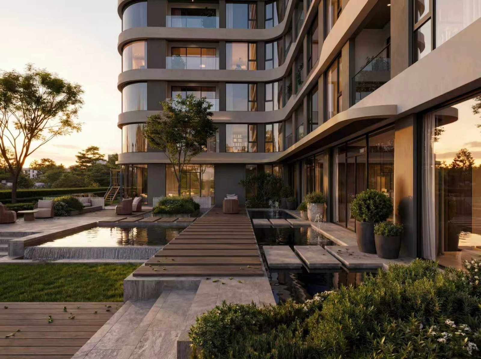 Serene Walkway Of 1 Bedrooms At Acacia Apartments In Kilimani